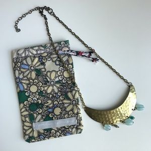 Vintage Noonday Hammered Crescent Necklace